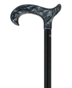 Canne télescopique crochet gris/noir