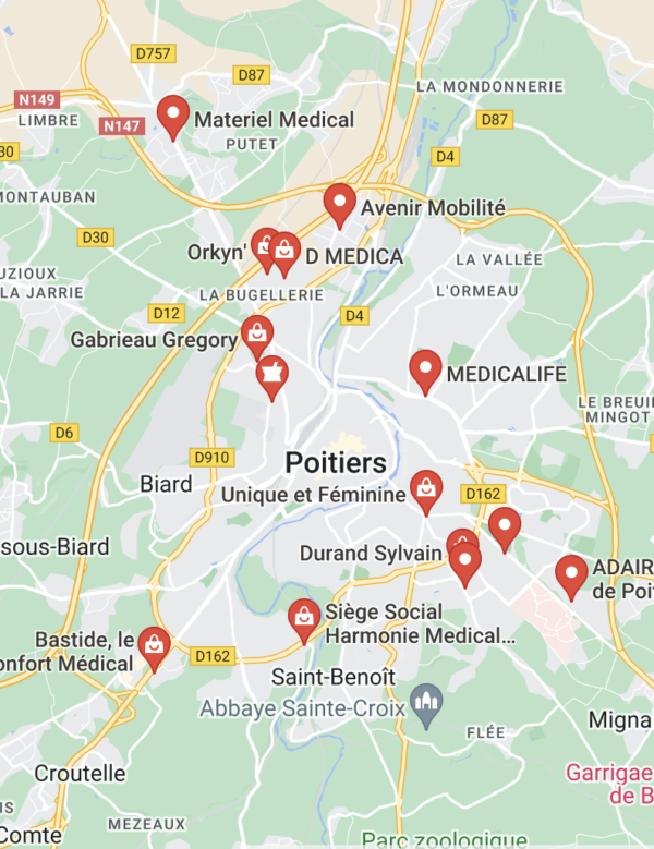 carte matériel médical poitiers