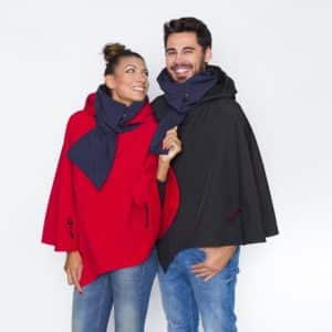 Poncho Pascal noir marine