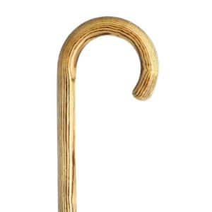 CANNE FAYET COURBE EN BOIS VERNIS ACACIA FLAMBE CLAIR